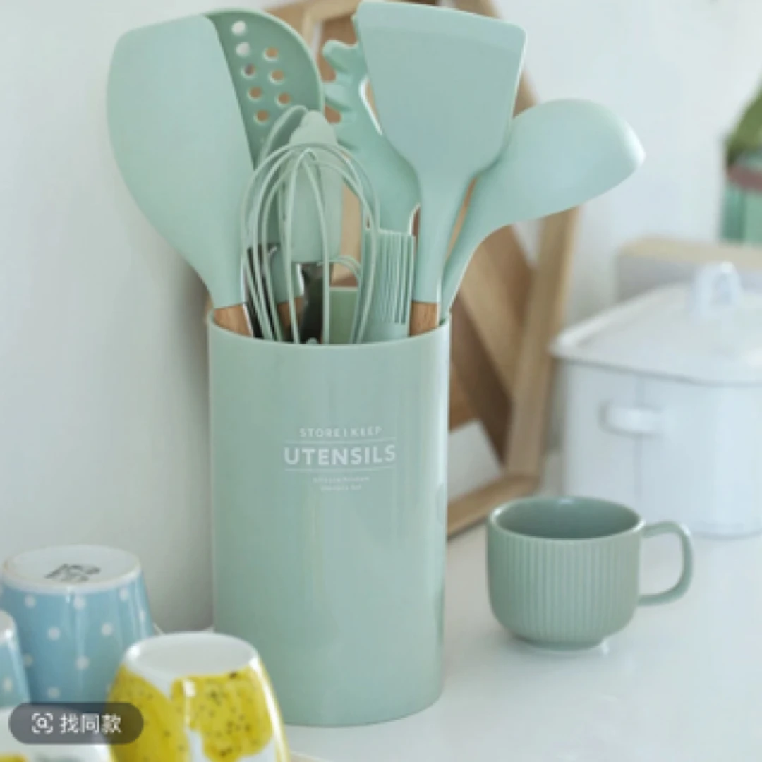 新思特GJ-05不粘锅专用食品级硅胶铲九件套硅胶铲锅铲勺