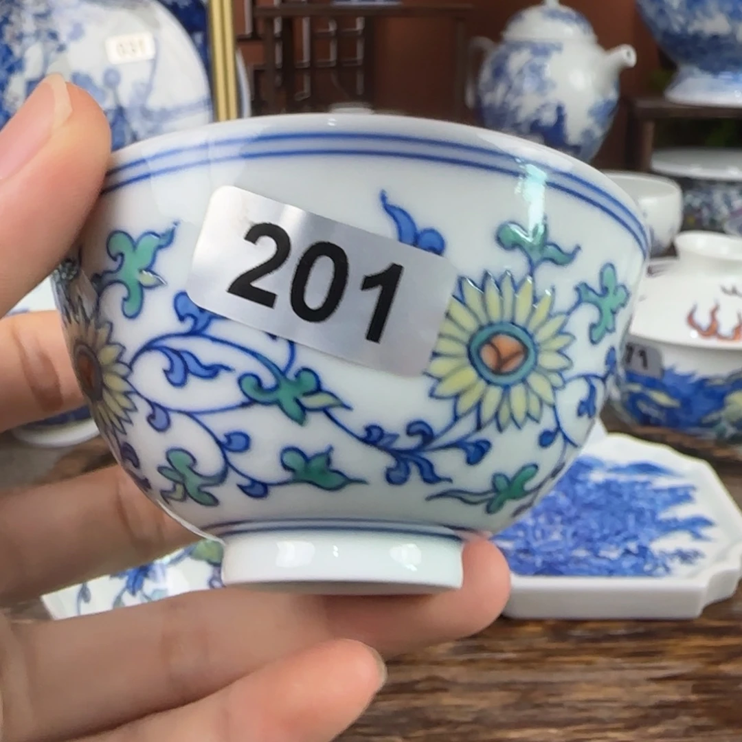 瓷片景德镇手绘青花茶器201
