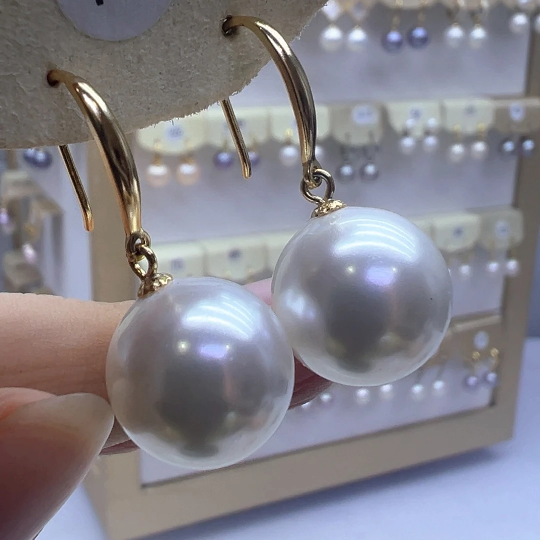 银S925镶嵌淡水珍珠耳饰