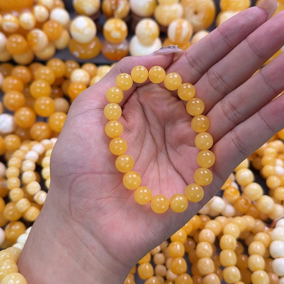 蜜蜡未镶嵌珠宝奇石同料10mm