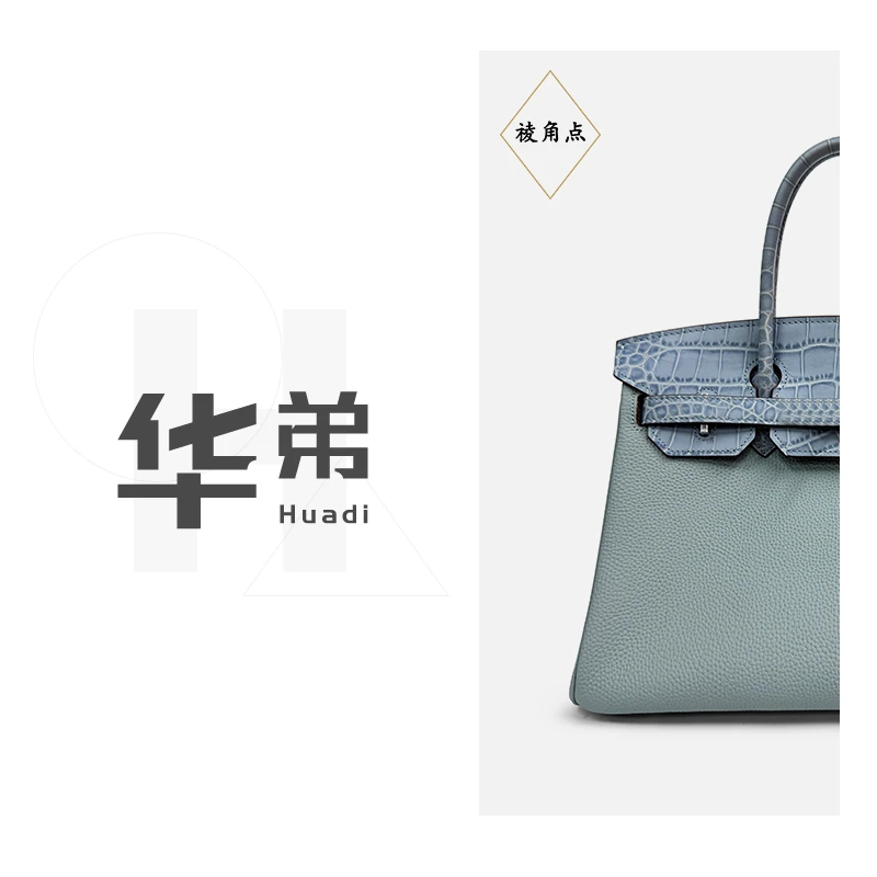 新款【BK-半鳄鱼纹拼亚麻蓝】女款包包高档时尚手提百搭斜跨单肩包