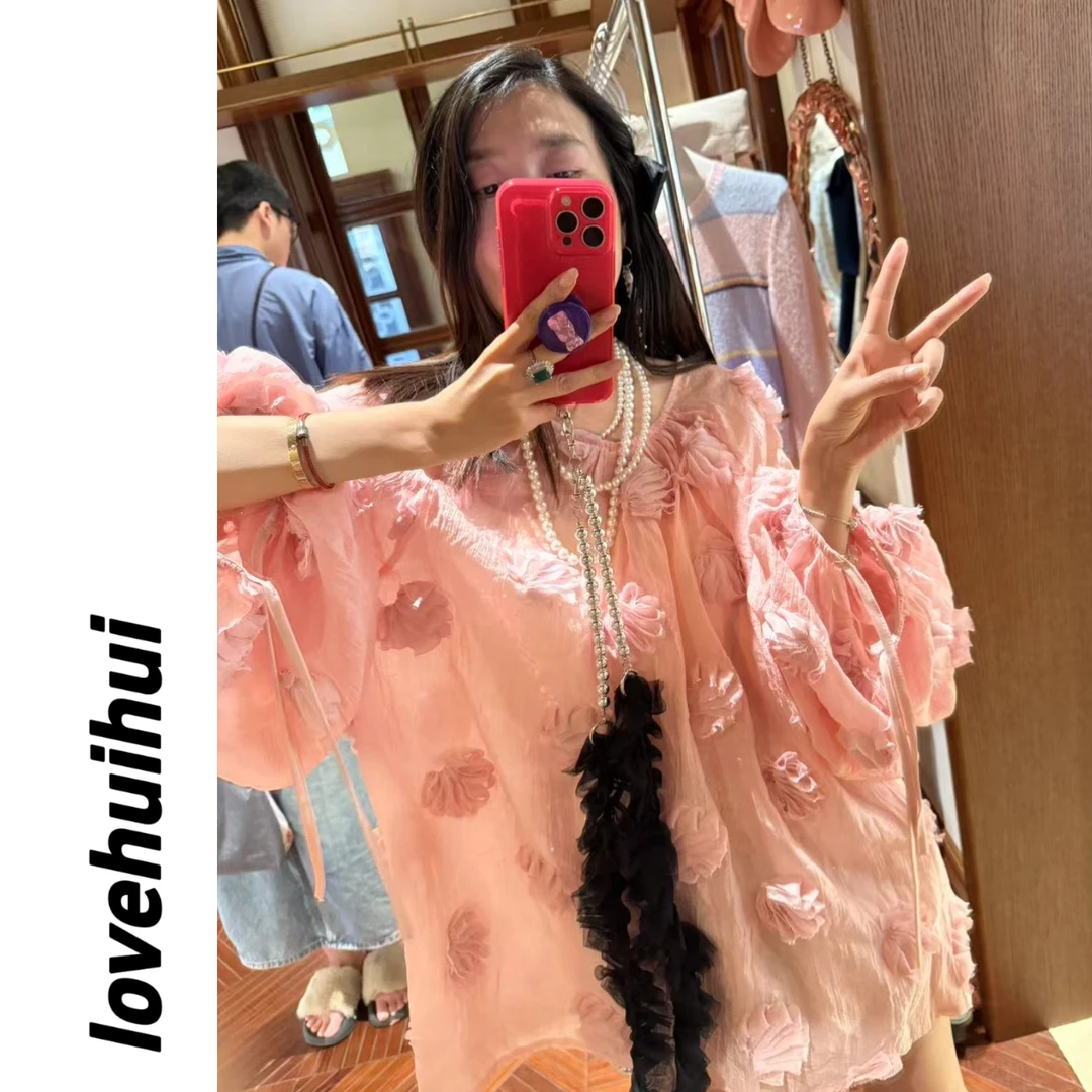 lovehuihui《即刻入夏的生命力》超美夏日小仙女温柔粉上衣