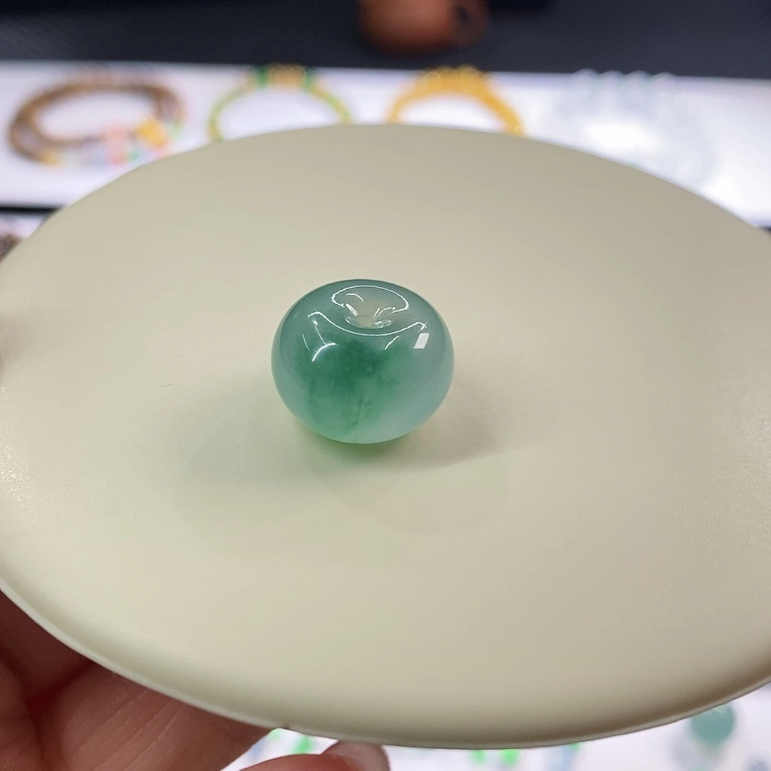 散珠翡翠飘花苹果珠