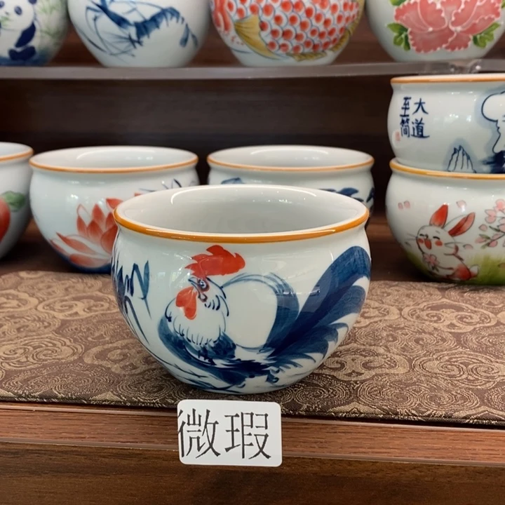 釉下老陶泥手工绘制