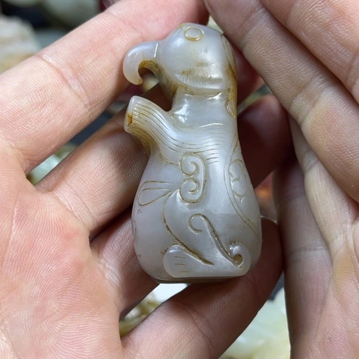 和田玉把件未镶嵌樱*