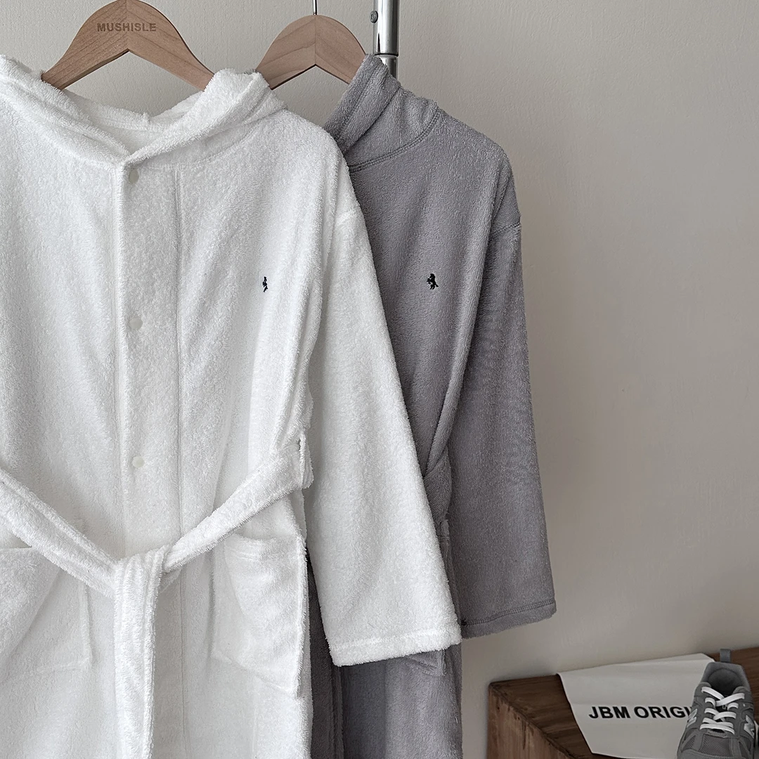【MUSHISLE】阿又夏季童装儿童男童中大童简约时尚居家浴袍85100X
