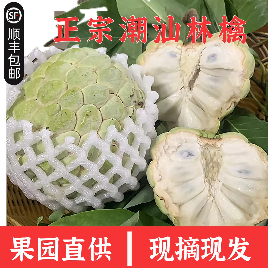 正宗潮汕樟林林檎果大目凤梨牛奶释迦果番荔枝佛头果中果顺丰包邮