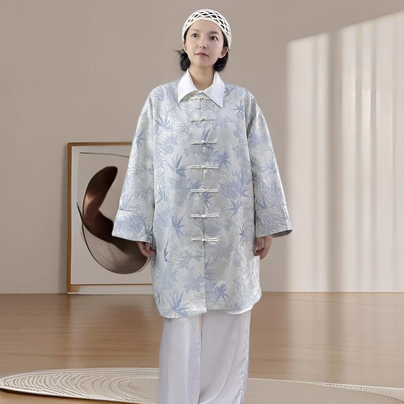 【寻汀源】2508中国盘扣刺绣外套大码外套个性老钱风女式衣服