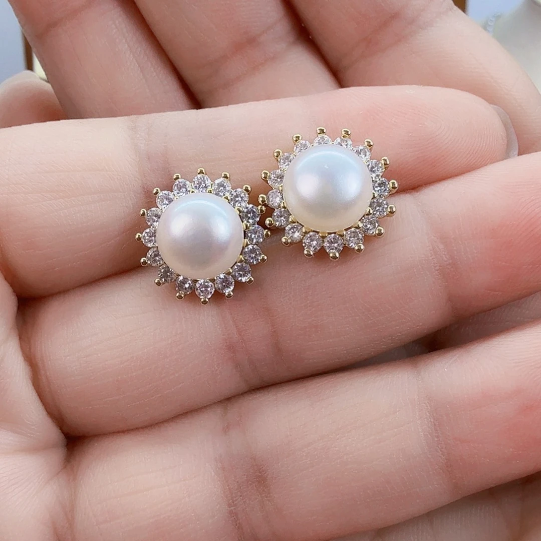 银S925镶嵌淡水珍珠颈饰