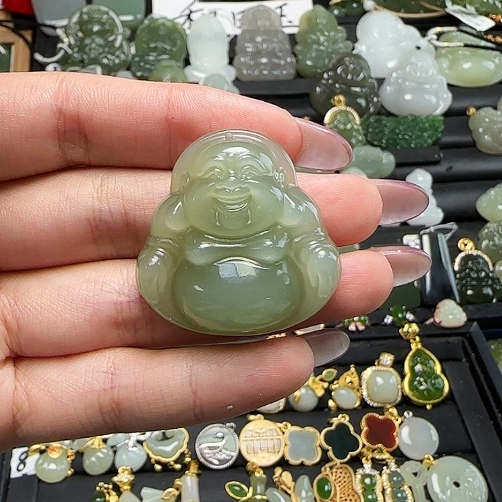 和田玉未镶嵌颈饰卡35