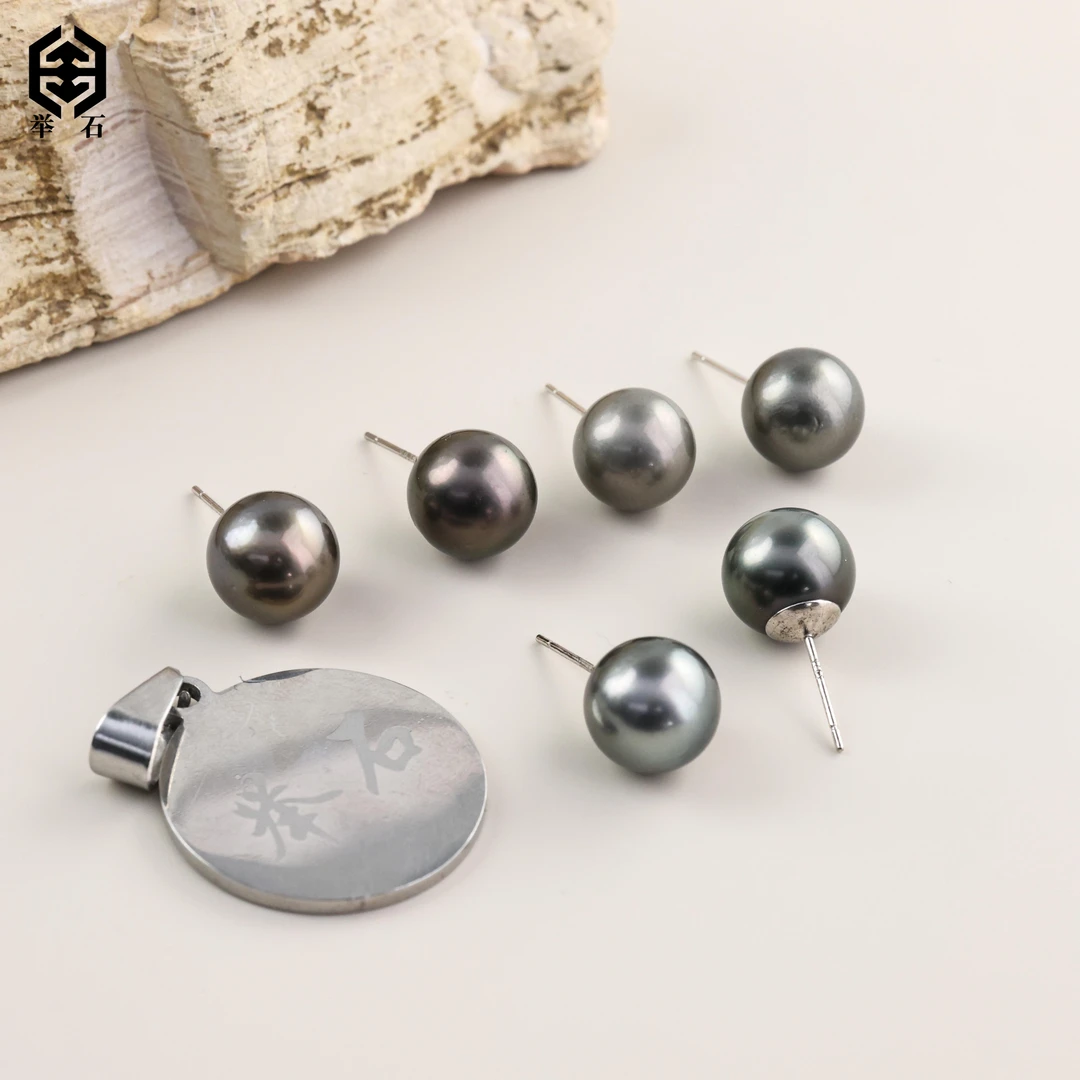 【举石臻品】TH1204-1277-033海水有核珍珠耳饰（一对/多样性发）W