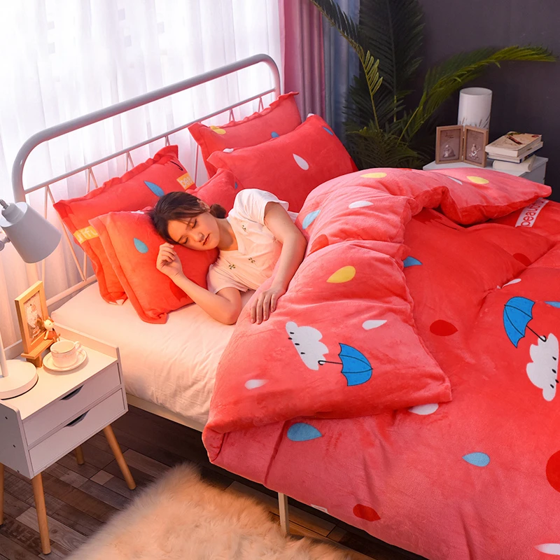 牛奶绒被套冬季单人加厚保暖双面绒被罩珊瑚绒学生宿舍床上用品