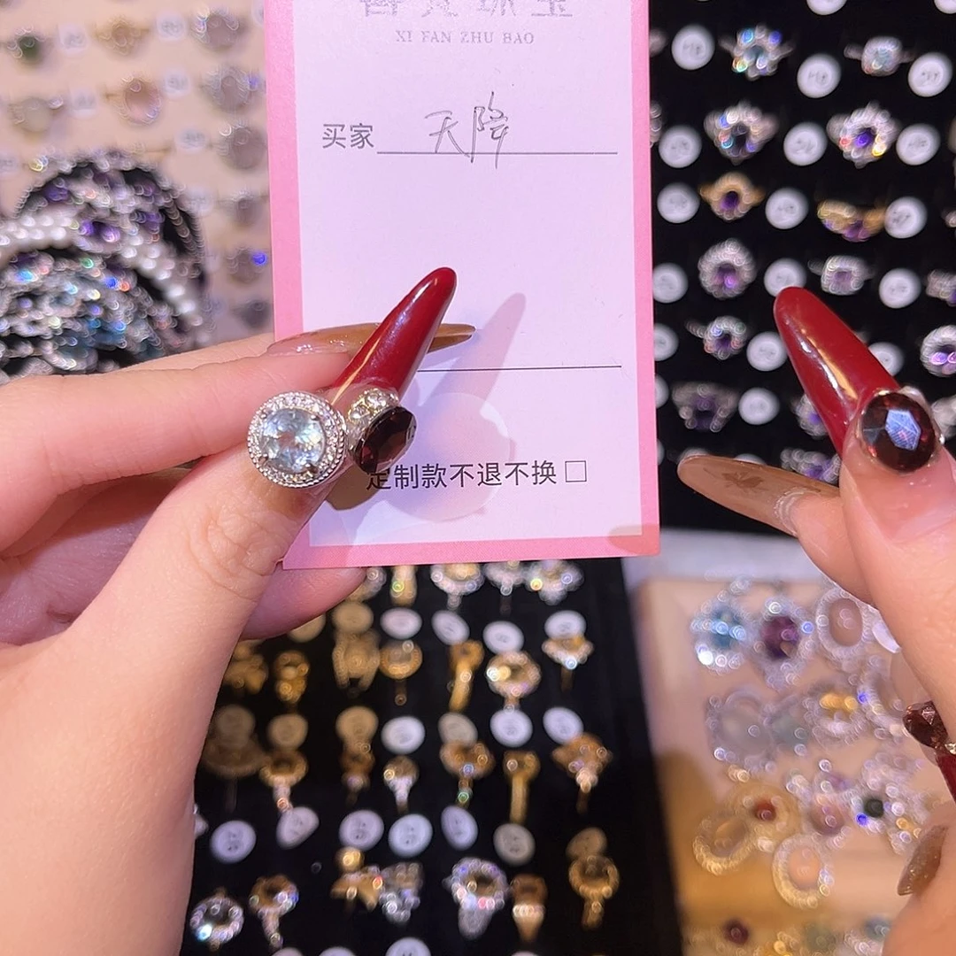 托帕石耳饰银S925镶嵌天****?