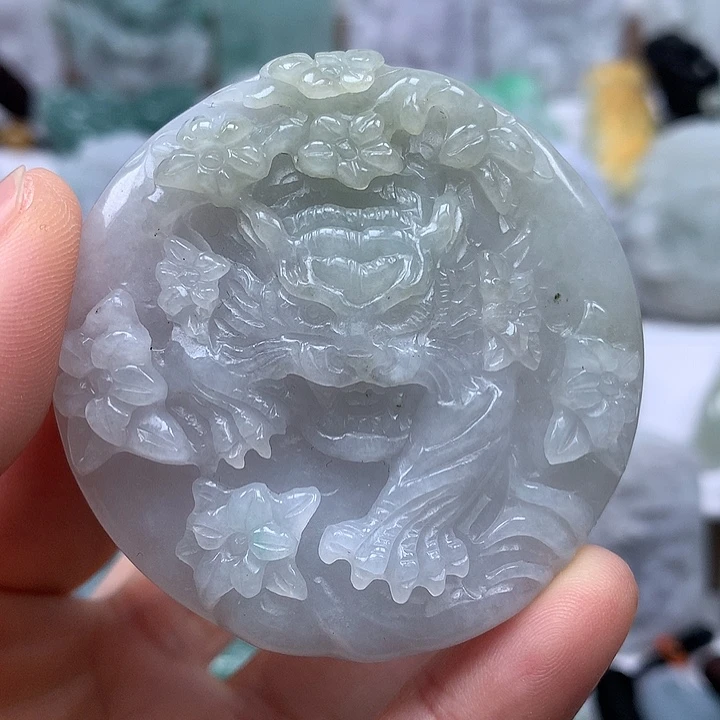 翡翠未镶嵌颈饰霸气侧漏虎虎生威如虎添翼两面工艺福利洒鸡