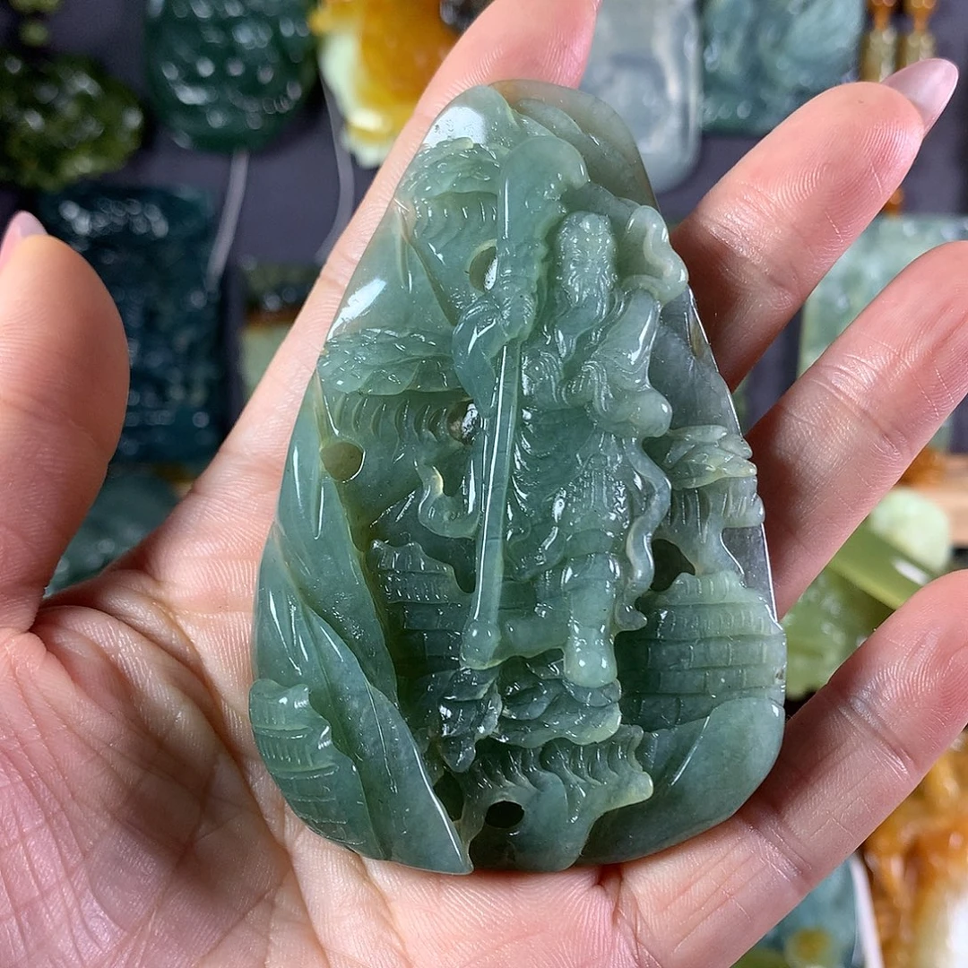 岫玉未镶嵌吊坠(赠链)