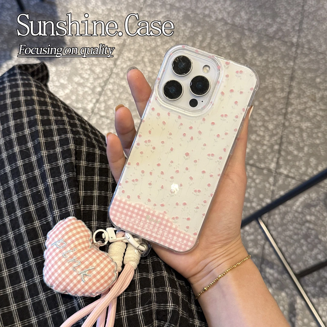红色花花IMD手机壳适用苹果华为vivo小米oppo女款iphone16/15