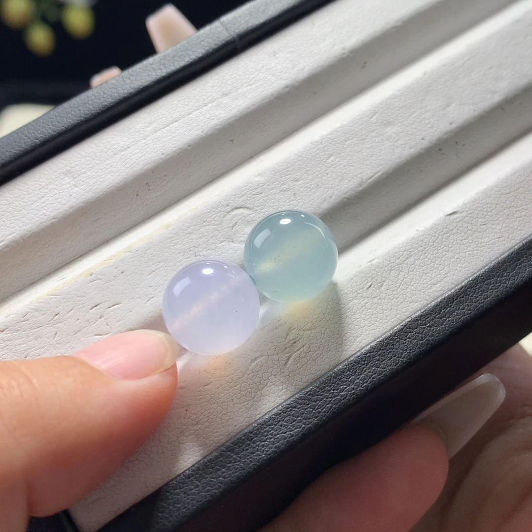 未镶嵌手串翡翠卡12蓝粉cp