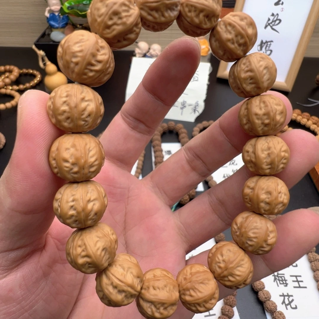 手串猴头核桃猴头核桃手串单圈京八棱全品保无科技