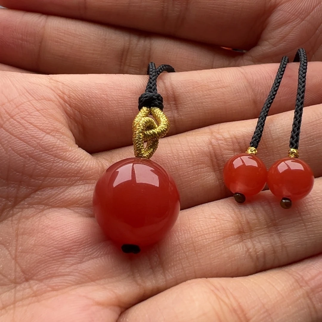 南红玛瑙未镶嵌圆珠15.2