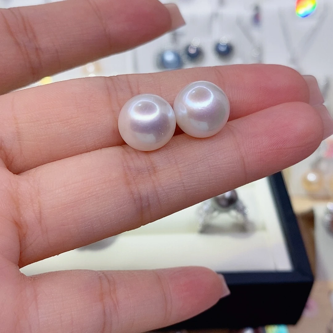 莹***发耳饰淡水珍珠银S925镶嵌