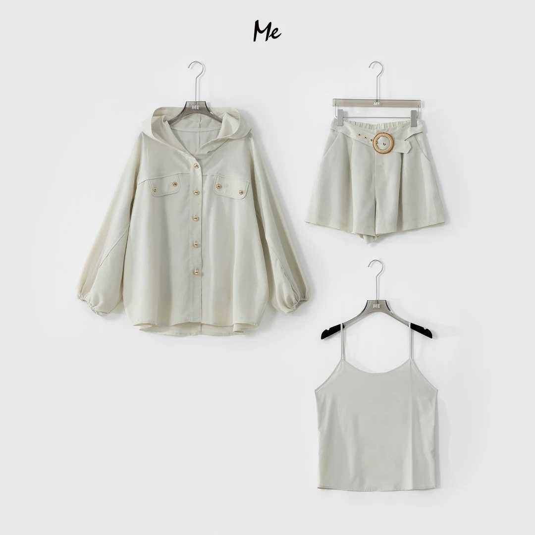 ME【三件套】夏季新款女士显瘦气质套装MEQS1689含吊带