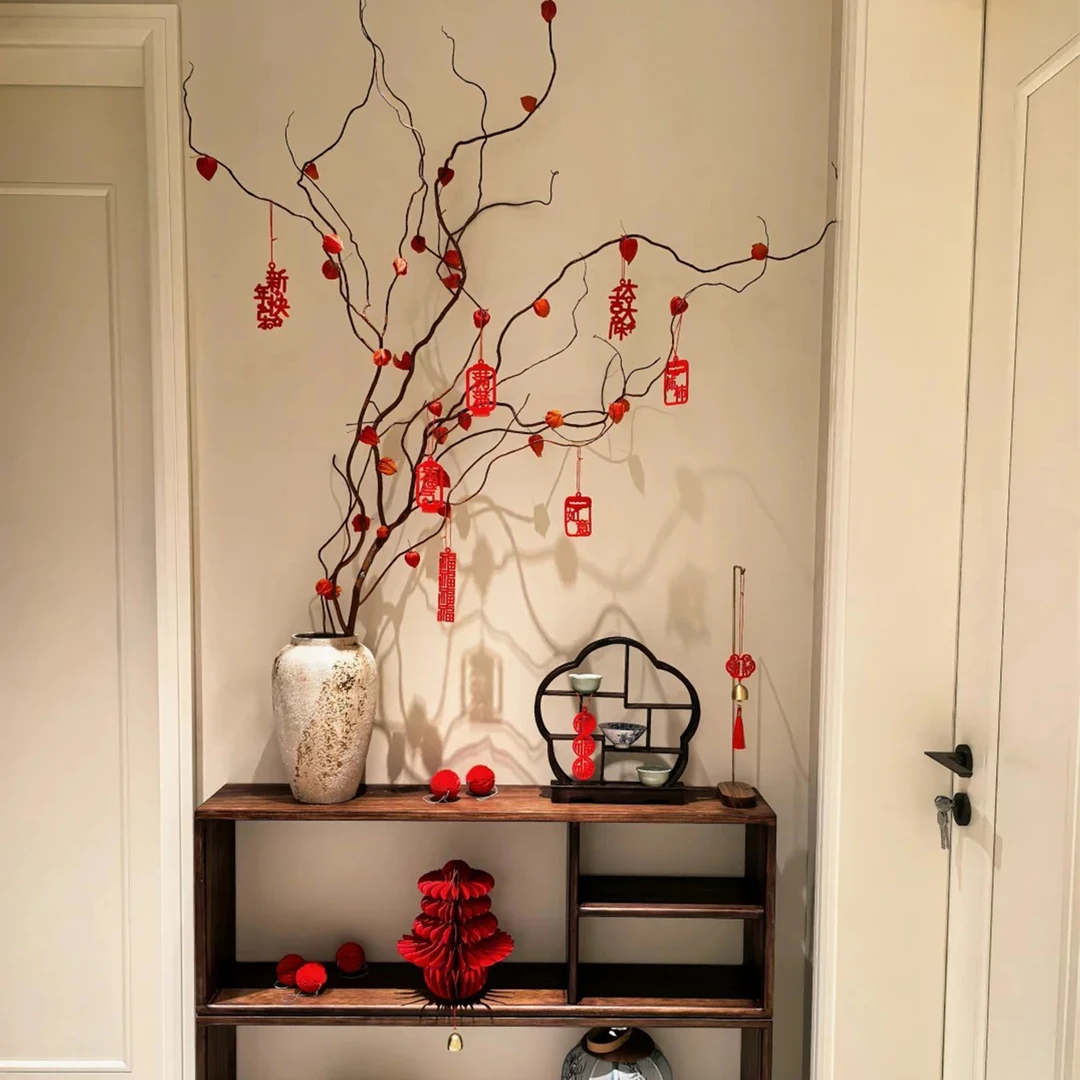 菲寻新年装饰福字挂件2026马年春节过年盆景盆栽树上绿植贺年挂饰