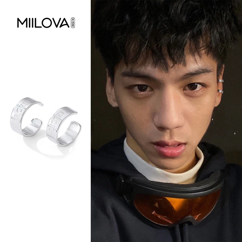 钛钢耳饰 简约小众设计新款潮无耳洞耳夹男生轻奢耳骨夹女士耳扣