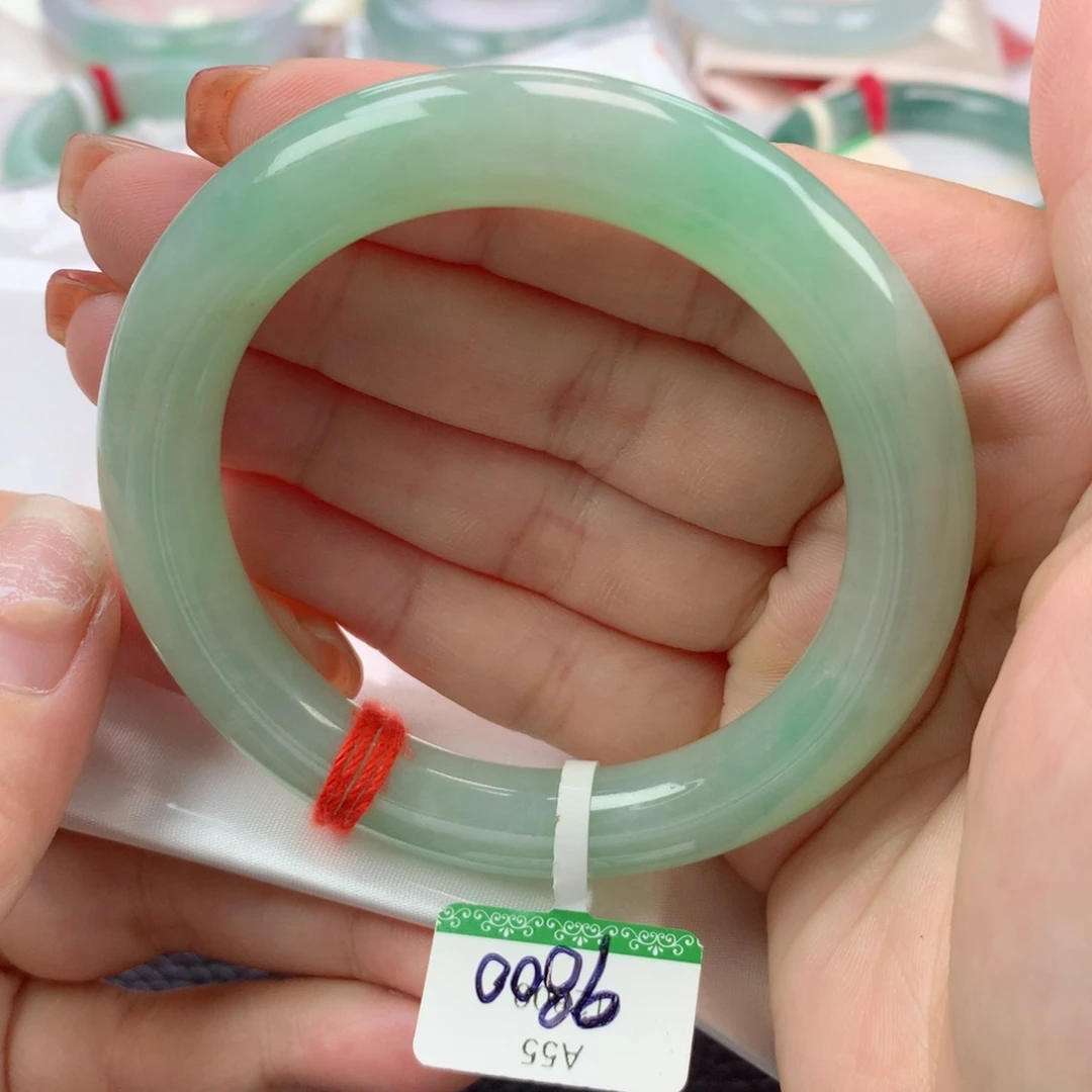 未镶嵌手镯翡翠缅甸天然翡翠55圈