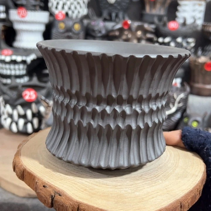 紫砂花盆内口11外高10.5