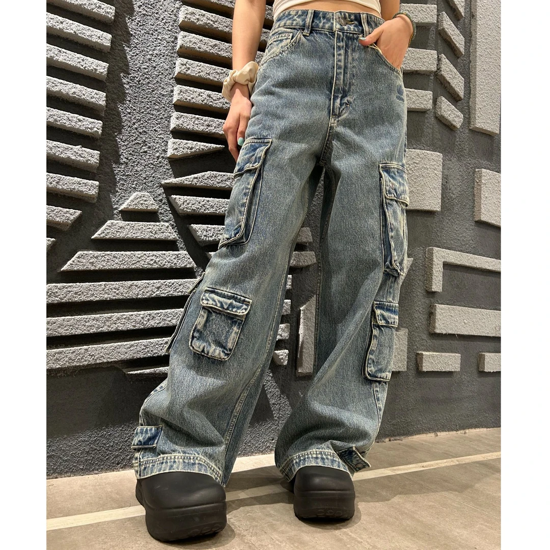 【滔搏联动】adidas三叶草双旦礼美式牛仔休闲裤复古长裤JY0204