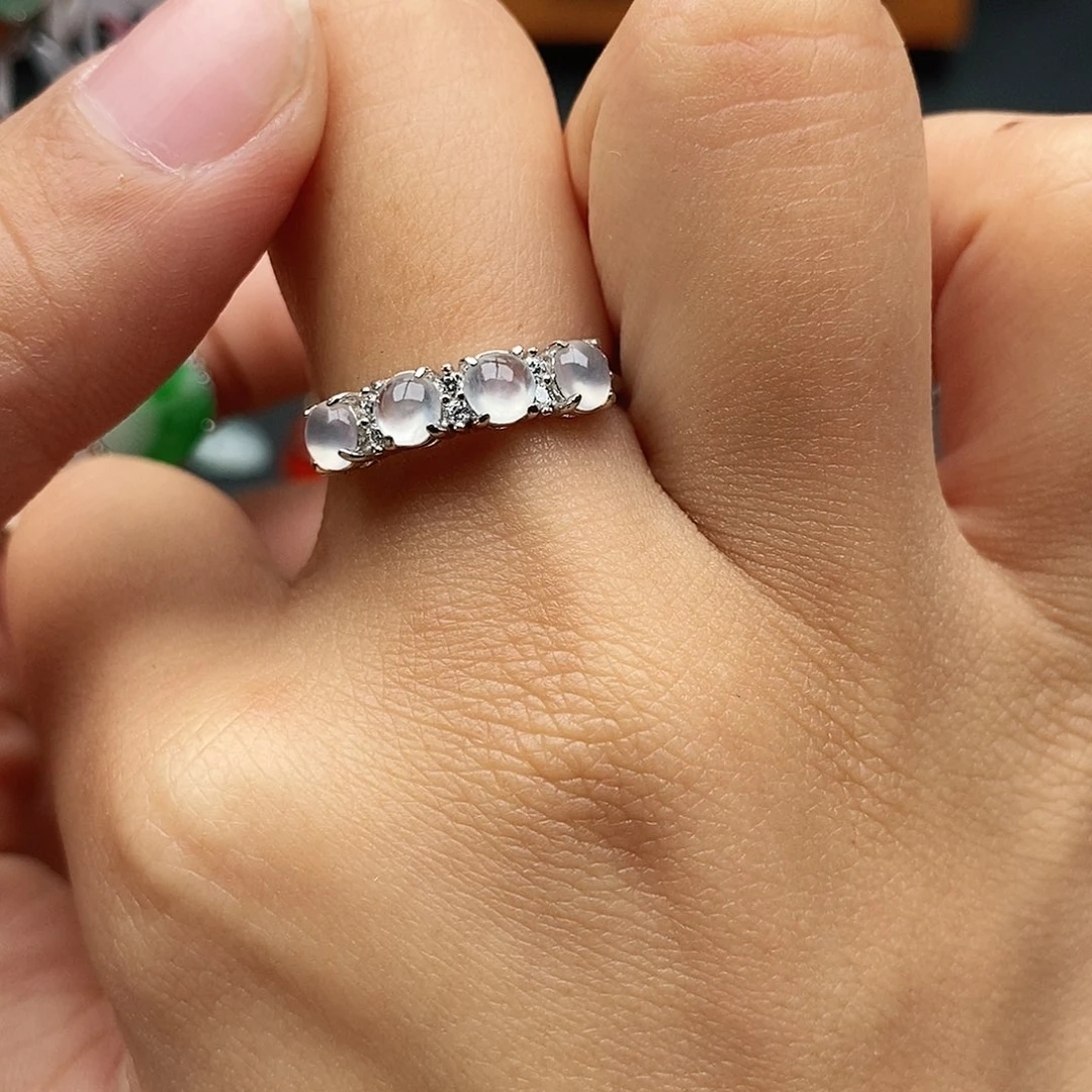 翡翠银S925镶嵌戒指