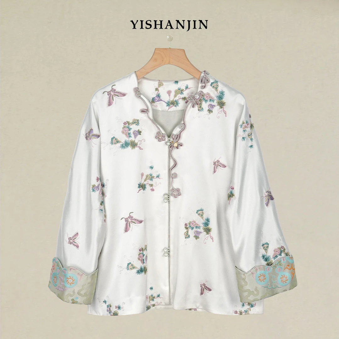 花飞蝶舞醋酸国风新中式长袖外套25W0071