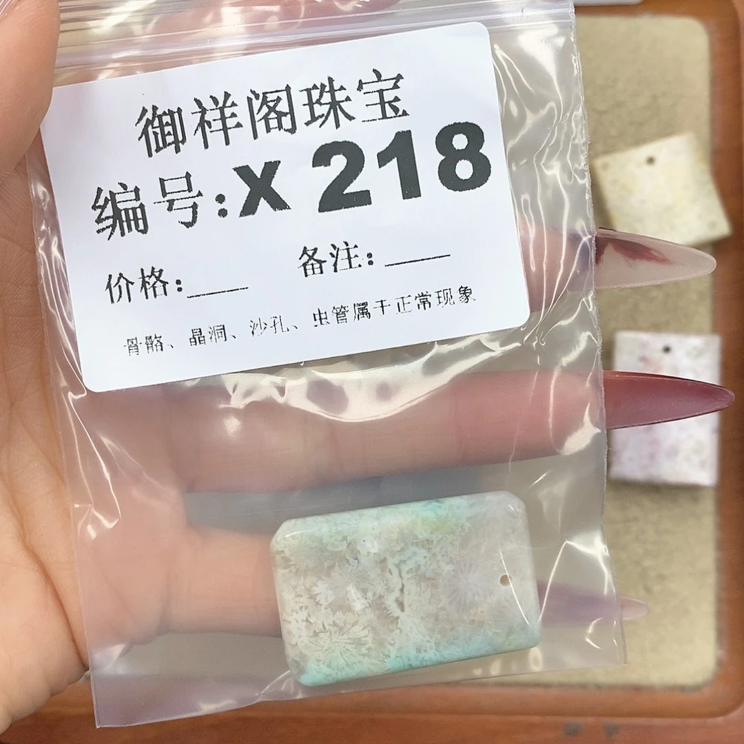 硅化珊瑚（珊瑚玉）颈饰未镶嵌到**然