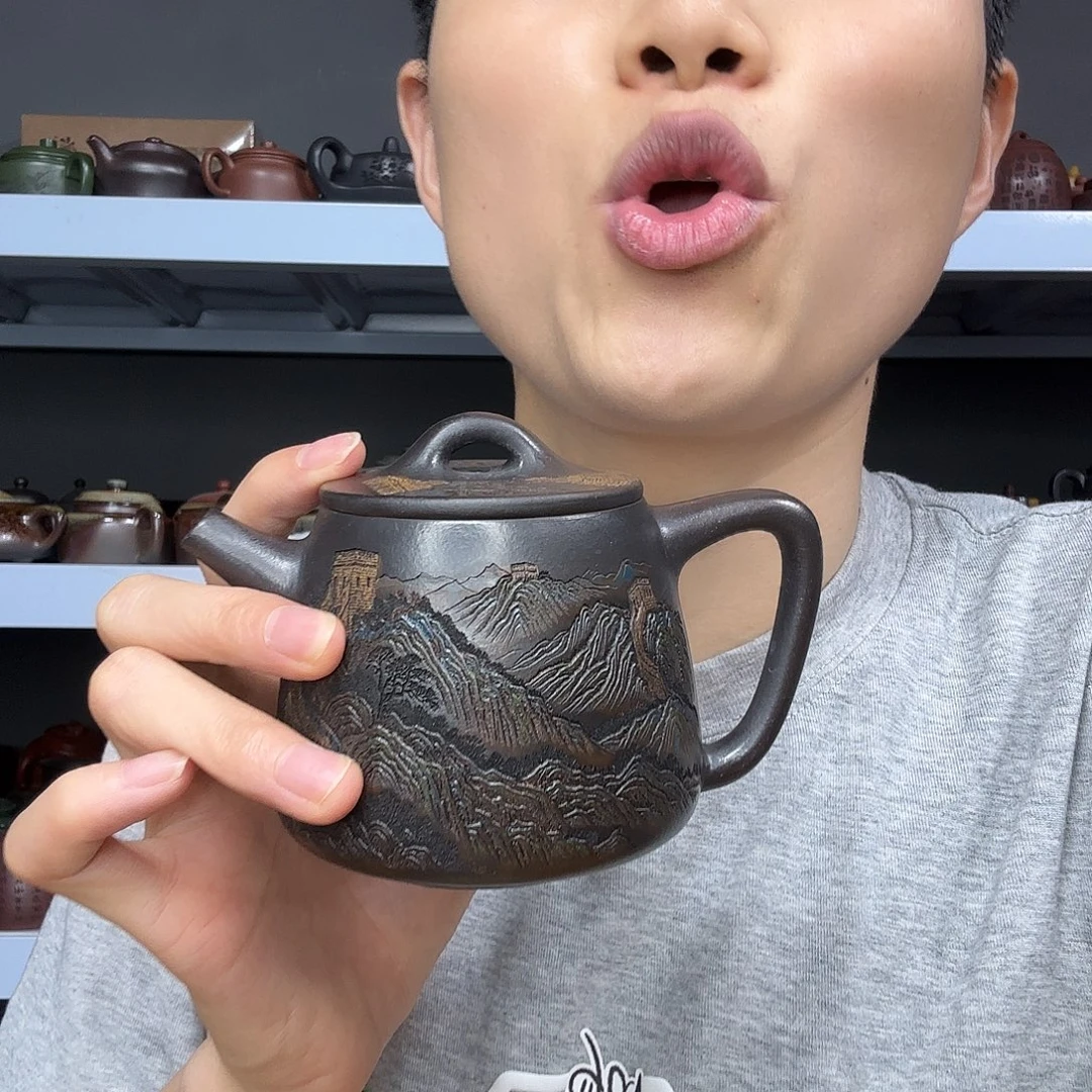 茶壶紫砂民间手艺人全手工制作
