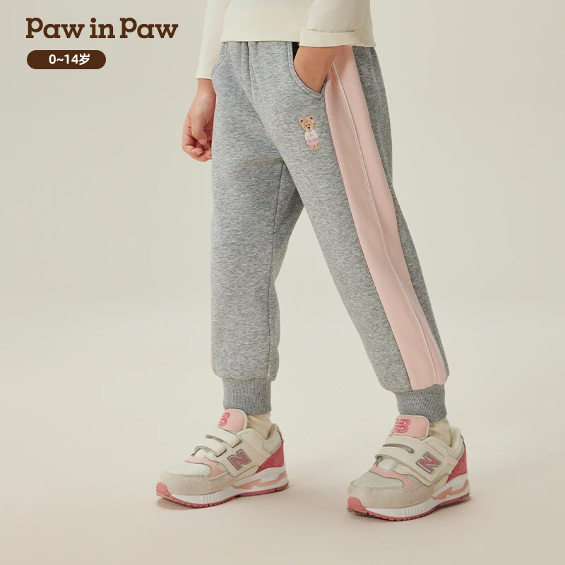 PawinPaw卡通小熊童装秋冬女童女宝宝加绒针织裤束脚PCTME4V52E