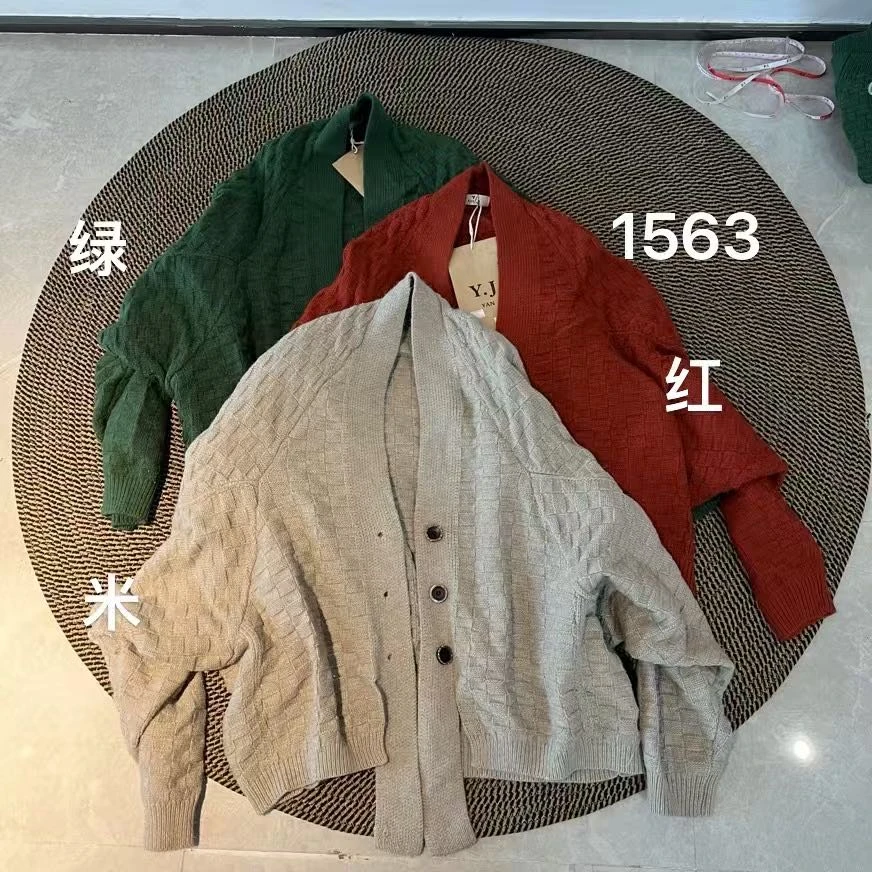 秋冬单排扣洋气个性开衫外套  1563#