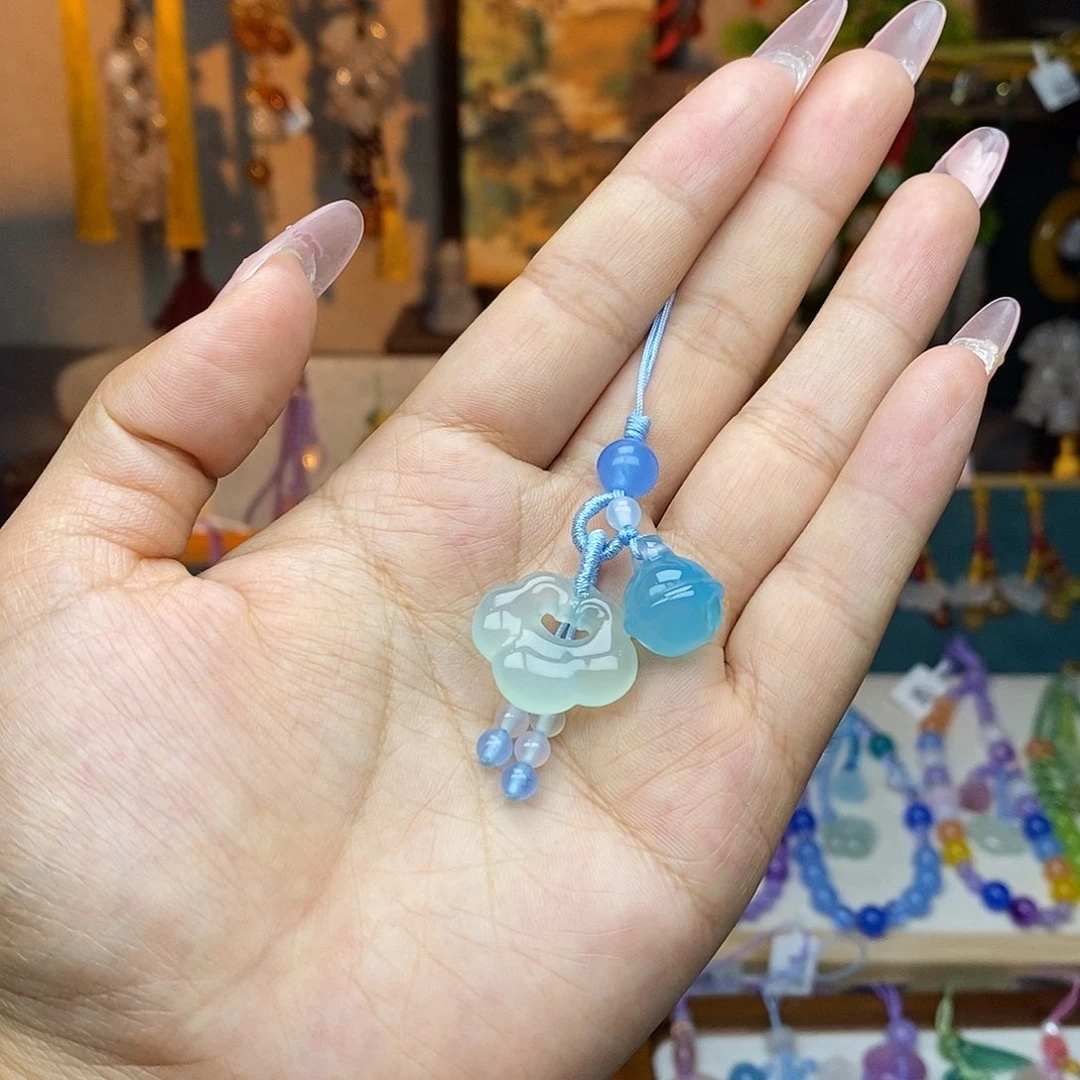 玛瑙/玉髓车挂未镶嵌挂件