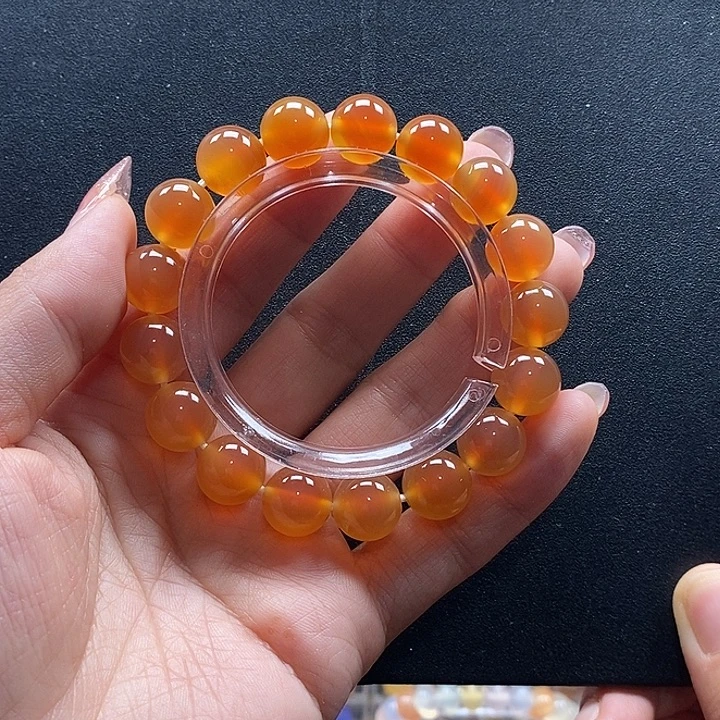唐***蛋玛瑙/玉髓未镶嵌手链12