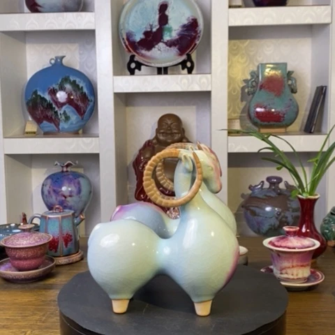 家***实瓷片禹州神后钧瓷原产地~