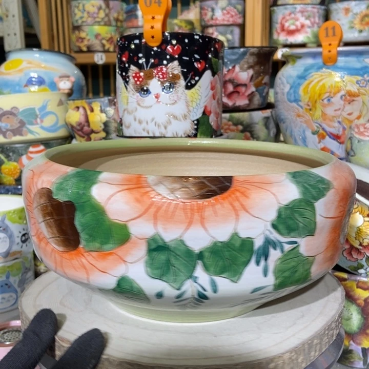 红陶景德镇艺术手绘作品