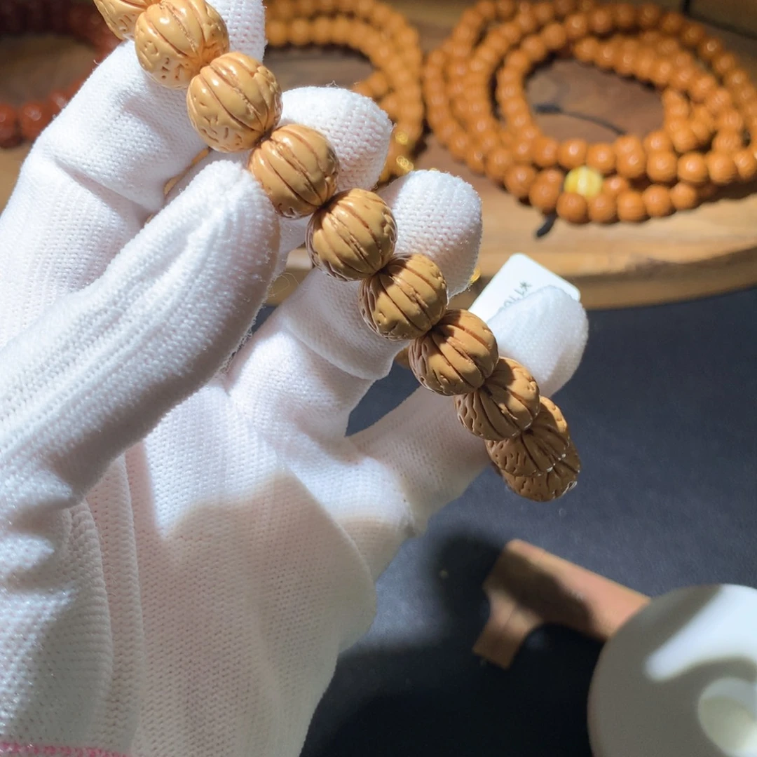 温***门手串桃核帝王丹12尺寸桃核
