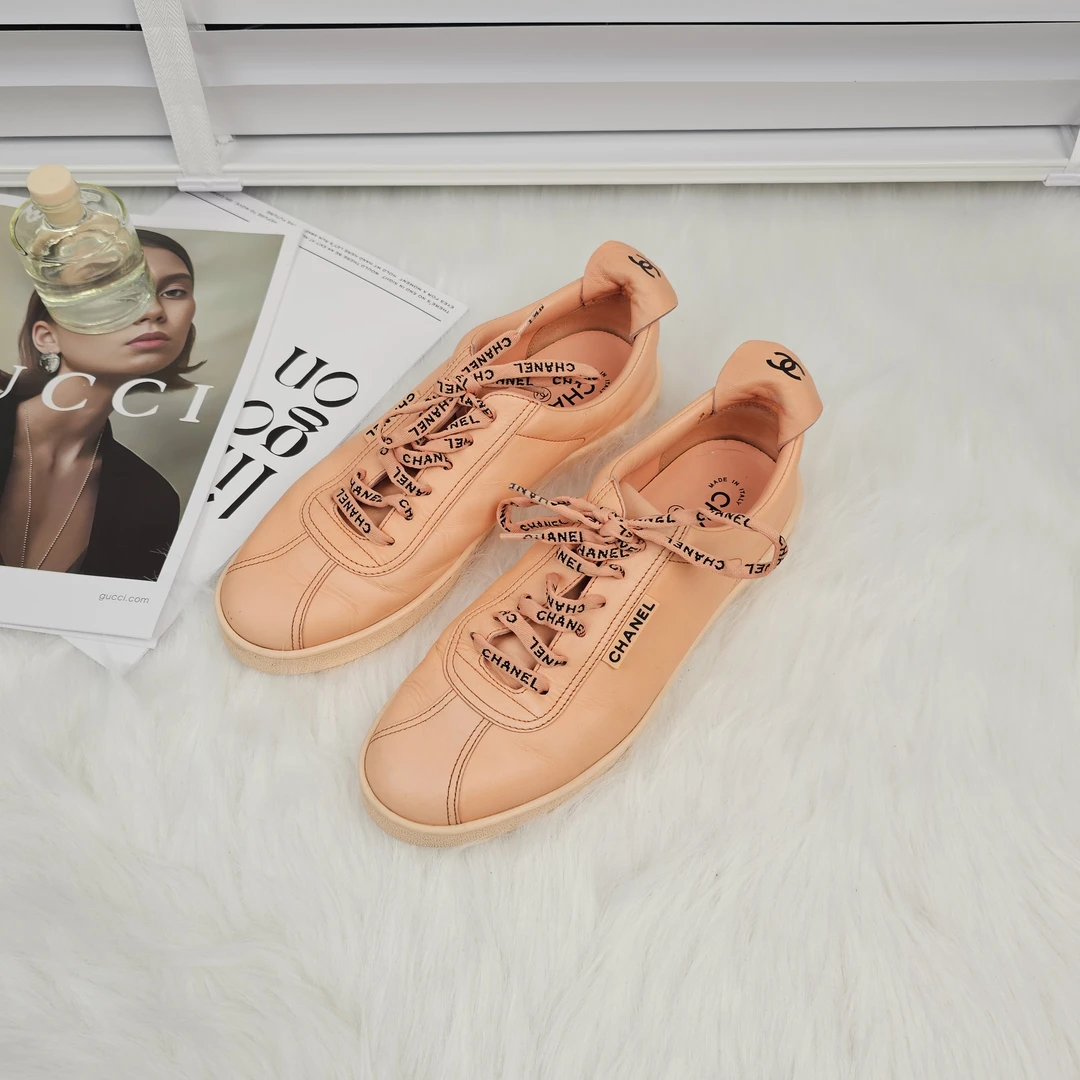 95新 Chanel/香奈儿 橙色板鞋 38.5码 公价8000 /4570