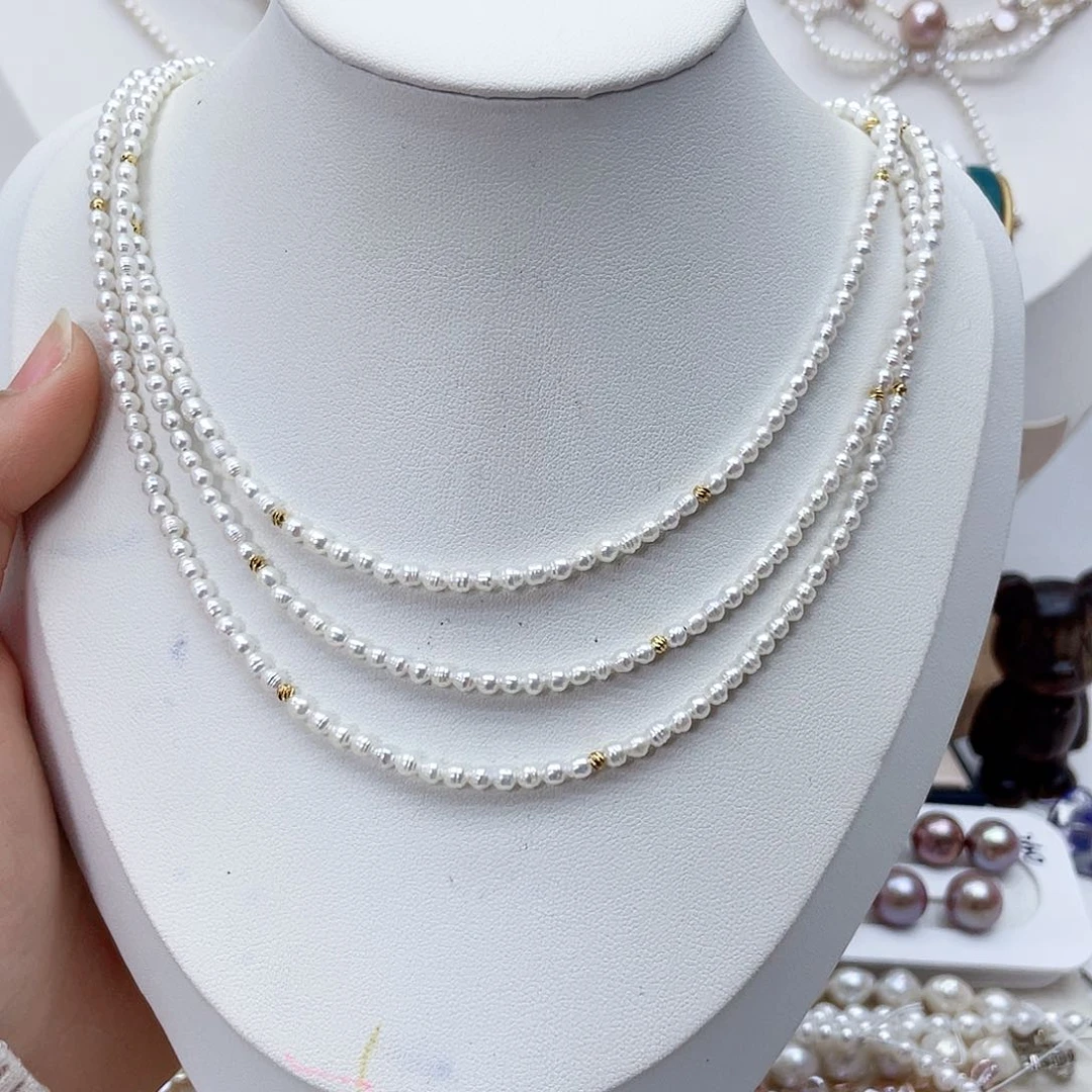 颈饰银S925镶嵌淡水珍珠