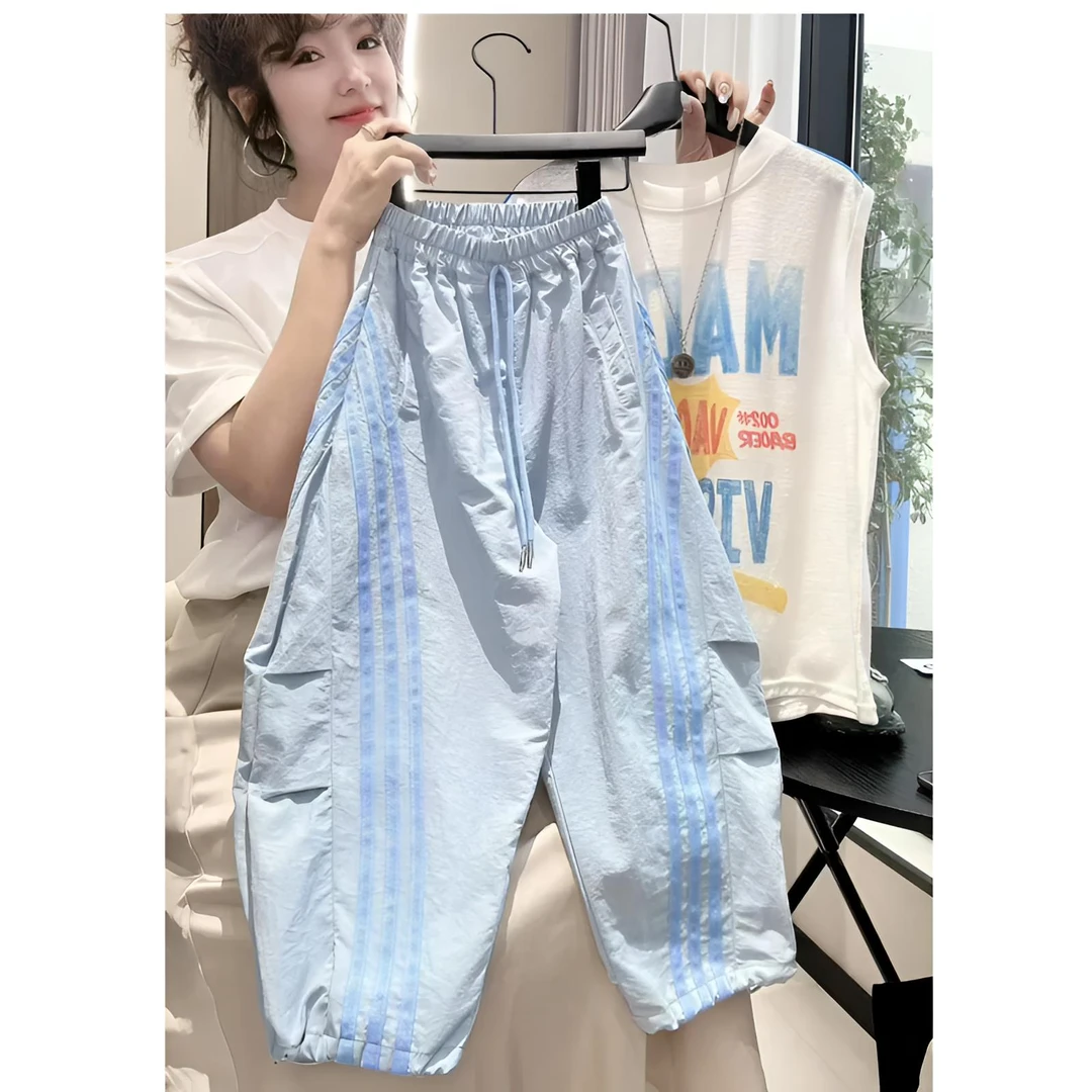 【夏季伞兵裤新款】儿童松紧长裤休闲裤韩版百搭休闲显瘦宽松裤子