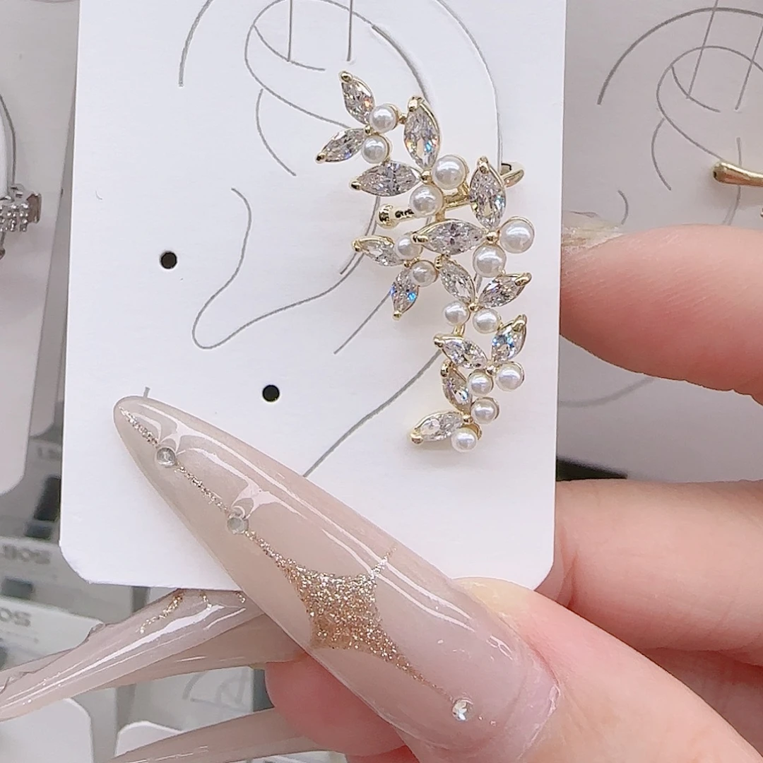 锆石铜合金925银耳环