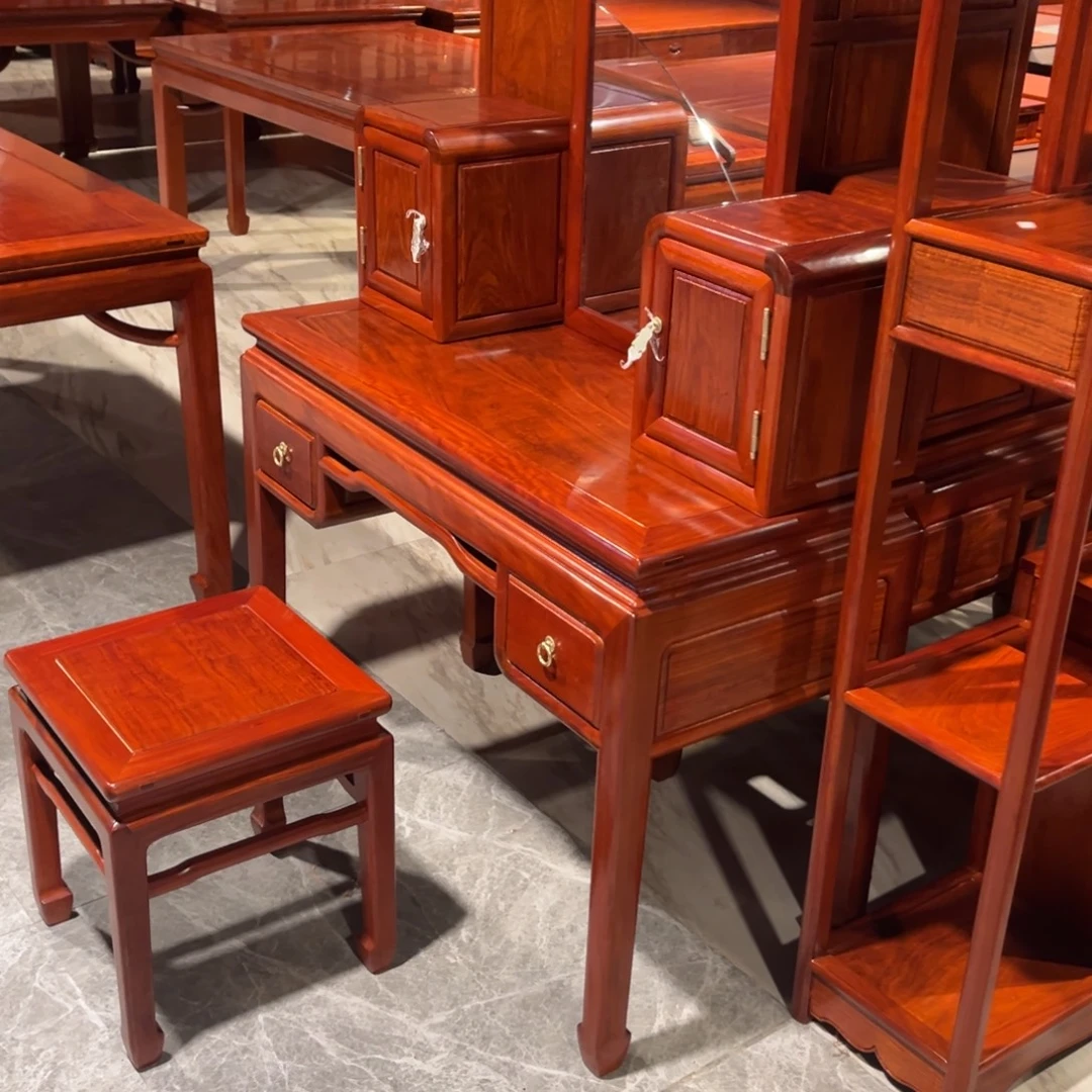 九***人紫檀木类成套家具缅甸花梨木