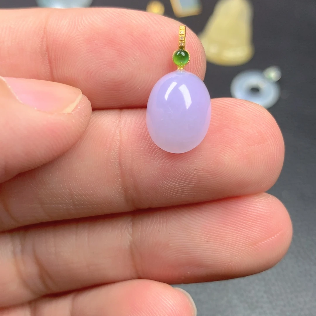 【闪购商品】颈饰18K金镶嵌翡翠翡翠