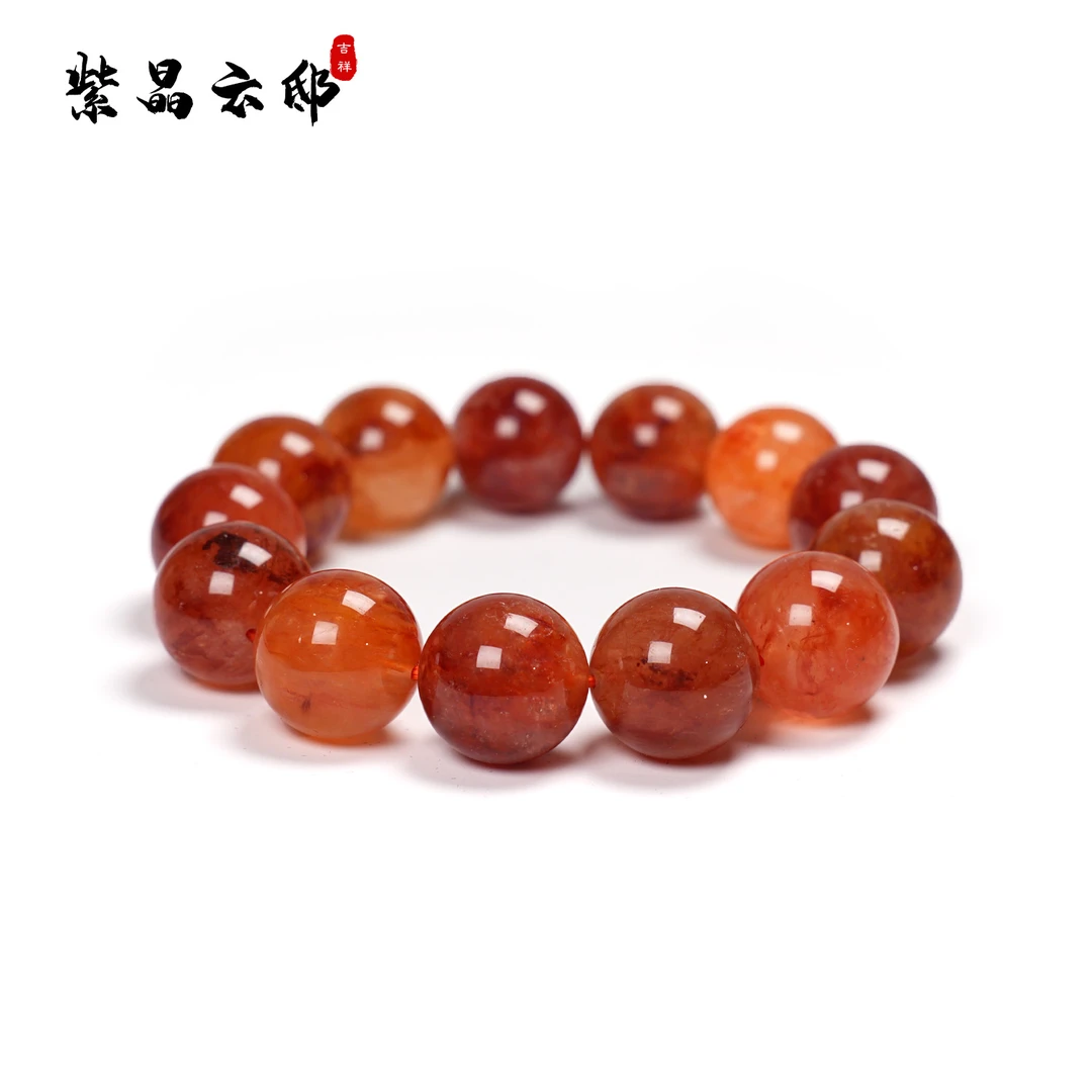 Z707  红胶花水晶手串 多样性发其 一
