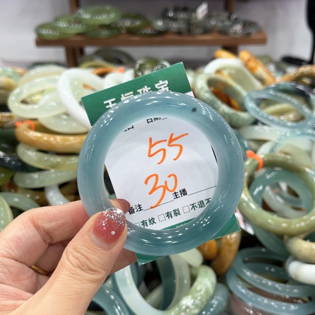 未镶嵌蛇纹石玉手镯手镯