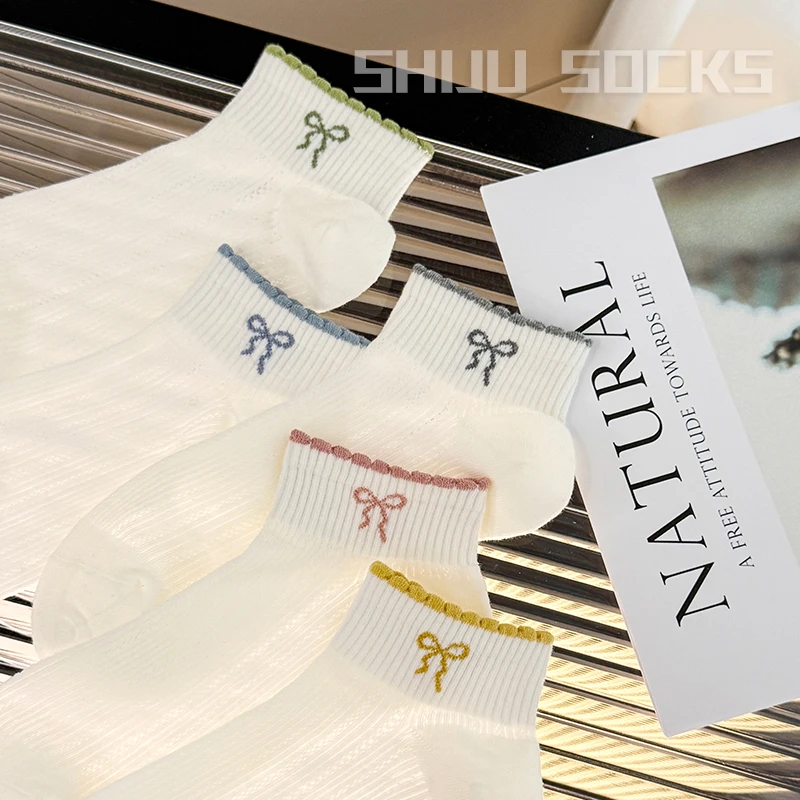 拾桔袜子女夏短袜镂空网眼透气船袜女士低帮薄袜短筒冰丝夏日穿搭